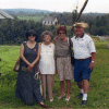 Francine, Jeanne D'Arc, Cécile et Bernard à la Seigneurie de la Nouvelle France en 2001.
Fran, Jeanne D'Arc, Cecile and Bernard at the Seigneurie of New France in 2001.