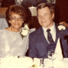 Bernard et Cécile en 1985 lors de leur 25ième anniversaire de marriage.
Bernard and Cecile icelebrating their 25th wedding anniversary iin 1982.